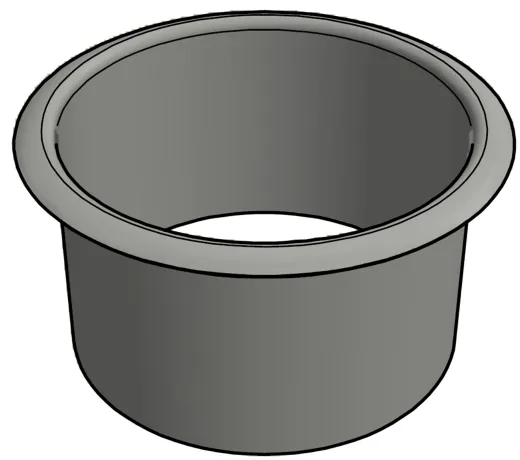 DREILICH Sirius II Papierabwurfhlse 9100301M gebrstet zum Einbau in Waschtischplatten oder Schrzen (2002080031)