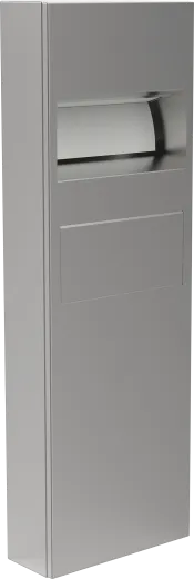 DREILICH Sirius II Papierhandtuchspender / Abfallbehlter Kombination 9124105M Wandmontage mit Magnetschloss und durchgehender Tr (2002040067)