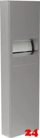 DREILICH Sirius II Papierhandtuchspender / Abfallbehlter Kombination 9124106M Wandmontage mit Magnetschloss und durchgehender Tr (2002040052)