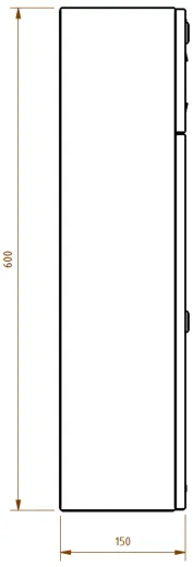DREILICH Sirius II Papierhandtuchspender / Abfallbehlter Kombination 9123104 zur verdeckten Untertischmontage mit flachem Zylinderschloss (2002040020)
