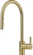 FRANKE Kchenarmatur Eos Neo Einhebelmischer Edelstahl Gold (PVD) mit Auszugsbrause Pull-Down-Spray 180 schwenkbarer Auslauf