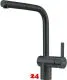 FRANKE Kchenarmatur Atlas Neo Einhebelmischer Edelstahl Industrial Black (PVD) mit Zugauslauf 180 schwenkbar mit Laminar Perlator