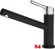 FRANKE Kchenarmatur Orbit Einhebelmischer Black Matt mit Festauslauf 360 schwenkbarer Auslauf mit Laminar Strahlregler