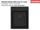FRANKE Kchensple Maris MRG 610-37 A HLB Fragranit+ Granitsple Black Matt - Black Collection Einbausple mit Siebkorb als Stopfenventil