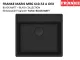 FRANKE Kchensple Maris MRG 610-52 A HLB Fragranit+ Granitsple Black Matt - Black Collection Einbausple mit Siebkorb als Stopfenventil