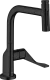 AXOR Kchenarmatur Citterio Select Mattschwarz Einhebelmischer 230 mit Zugauslauf als Ausziehbrause und Select-Knopf 2jet, sBox (39862670)