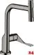 AXOR Kchenarmatur Citterio Select Polished Black Chrome PVD Einhebelmischer 230 mit Ausziehbrause und Select-Knopf 2jet, sBox (39862330)