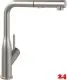 Villeroy & Boch Kchenarmatur Subway Style Shower Einhebelmischer Edelstahl massiv mit Zugauslauf und Brausefunktion