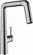 KWC Kchenarmatur Kio 10.481.002.127FL Einhebelmischer Decor Steel mit Zugauslauf und Brausefunktion (125204)