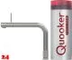 QUOOKER FRONT VAQ PRO3 Einhebelmischer Edelstahl & 100C Armatur Kochendwasserhahn (PRO3FTSST)