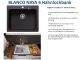 BLANCO Kchensple Naya 6 Silgranit PuraDurII Granitsple / Einbausple mit Handbettigung