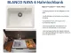 BLANCO Kchensple Naya 6 Silgranit PuraDurII Granitsple / Einbausple mit Handbettigung