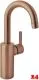 DAMIXA Waschtischarmatur Silhouet Piccolo - C-Auslauf Kupfer gebrstet PVD Badarmatur als Einhebelmischer mit Schwenkauslauf