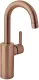 DAMIXA Waschtischarmatur Silhouet Piccolo - C-Auslauf Kupfer gebrstet PVD Badarmatur als Einhebelmischer mit Schwenkauslauf