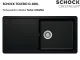 SCHOCK Kchensple Toledo D-100L Cristadur Nano-Granitsple / Einbausple mit Drehexcenter