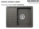 SCHOCK Kchensple Toledo D-100XS Cristadur Nano-Granitsple / Einbausple mit Drehexcenter