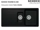 ❎ SCHOCK Kchensple Toledo D-150 Cristadur Nano-Granitsple / Einbausple mit Drehexcenter