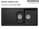 ❎ SCHOCK Kchensple Toledo D-150 Cristadur Nano-Granitsple / Einbausple mit Drehexcenter