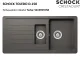 ❎ SCHOCK Kchensple Toledo D-150 Cristadur Nano-Granitsple / Einbausple mit Drehexcenter