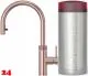 QUOOKER FLEX Combi B Einhebelmischer Zugauslauf Kupfer Rose' PVD & 100C Armatur Kochendwasserhahn (COMBIFXRRCO)
