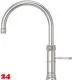 QUOOKER CLASSIC FUSION Round Festauslauf Voll Edelstahl Kchenarmatur mit 5 in 1 Funktion und elektronischer Steuerung Nostalgieoptik (CFNRSST) {NUR Armatur}