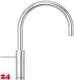QUOOKER NORDIC Round Kchenarmatur Chrom Einhebelmischer / Spltischarmatur mit Festauslauf 360 schwenkbarer Auslauf (NMRCHR)