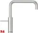 ✅ QUOOKER NORDIC Square Kchenarmatur Voll Edelstahl Einhebelmischer / Spltischarmatur mit Festauslauf 360 schwenkbarer Auslauf (NMSSST)