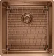 FRANKE Design K�chensp�le Mythos Masterpiece BXM 210/110-40 Edelstahlsp�le Copper F-INOX 3 in 1 Siebkorb als Druckknopfventil