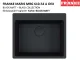 FRANKE Kchensple Maris MRG 610-54 A HLB Fragranit+ Granitsple Black Matt - Black Collection Einbausple mit Siebkorb als Stopfenventil