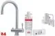 FRANKE Eos Clear Water J Set 3-Wege Kchenarmatur Festauslauf Edelstahl massiv mit Trinkwasserfiltersystem