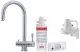 FRANKE Eos Clear Water J Set 3-Wege Kchenarmatur Festauslauf Edelstahl massiv mit Trinkwasserfiltersystem