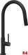 SCHOCK Kchenarmatur Talia Schwarz matt PVD Einhebelmischer / Spltischarmatur mit Festauslauf mit verdeckter Auszugsbrause