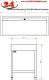 DREILICH Waschrinne 510 UB-1400 mit Schrze bodenstehend mit Unterbau gekantete und geschweite Konstruktion Lnge 1400mm (3502180253)