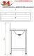 DREILICH Waschrinne 405SW UB-1800 ohne Schrze HLB mit Spritzwand bodenstehend mit Unterbau geschweite Konstruktion Lnge 1800mm (3502180248)