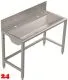 DREILICH Waschrinne 405SW UB-1200 ohne Schrze HLB mit Spritzwand bodenstehend mit Unterbau geschweite Konstruktion Lnge 1200mm (3502180245)
