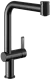 KWC Kchenarmatur Bevo E 10.531.003.751FL Einhebelmischer Industrial Black mit Zugauslauf und Brausefunktion (125355)