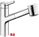 KWC Kchenarmatur Wamas 2.0 10.471.032.000FL Einhebelmischer Chrom mit Zugauslauf und Brausefunktion (125178)