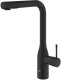 ✅ GROHE Kchenarmatur Essence Phantom Black Einhebelmischer Schwarz matt mit Zugauslauf und Brausefunktion (30504KF0)