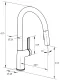 AQUACUCINA K�chenarmatur Amari 30006-S Einhebelmischer Matt Schwarz mit Schlauchbrause