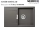 ✅ SCHOCK Kchensple Mono D-100 Cristadur Nano-Granitsple / Einbausple mit Drehexcenter Farbe Silverstone