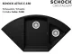 ✅ SCHOCK Kchensple Lotus C 150 Cristadur Nano-Granitsple / Ecksple mit Drehexcenter Farbe Puro
