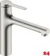 HANSGROHE Kchenarmatur Zesis M33 Edelstahl Finish Einhebelmischer 160 mit Ausziehbrause Metall, 2jet, sBox (74823800)