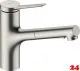 HANSGROHE Kchenarmatur Zesis M33 Edelstahl Finish Einhebelmischer 150 mit Ausziehbrause aus Metall, 2jet, sBox (74821800)