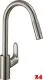 HANSGROHE Kchenarmatur Focus M41 Edelstahl Finish Einhebelmischer 240 EcoSmart mit Ausziehbrause, 2jet (31833800)