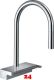 HANSGROHE Kchenarmatur Aquno Select M81 Chrom Einhebelmischer 170 mit Zugauslauf als Ausziehbrause, 3jet (73837000)