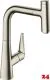 HANSGROHE Kchenarmatur Talis Select M51 Edelstahl Finish Einhebelmischer 220 mit Ausziehauslauf, 1jet (72822800)