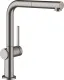 HANSGROHE Kchenarmatur Talis M54 Brushed Black Chrome Einhebelmischer 270 mit Ausziehauslauf, 1jet, sBox (72809340)