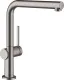 HANSGROHE Kchenarmatur Talis M54 Brushed Black Chrome Einhebelmischer 270 mit Festauslauf Schwenkbereich einstellbar, 1jet (72840340)