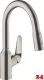 HANSGROHE Kchenarmatur Focus M42 Edelstahl Finish Einhebelmischer 180 mit Ausziehbrause, 2jet (71801800)