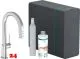 HANSGROHE Kchenarmatur Aqittura M91 Chrom SodaSystem 210 mit Ausziehauslauf, 1jet, sBox, Starter Set (76806000)